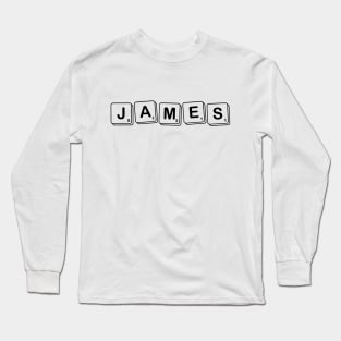 James - Scrabble name design Long Sleeve T-Shirt